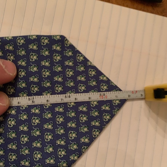 SOLD Salvatore Ferragamo Men’s Silk Tie Blue Mo… - Picture 12 of 12